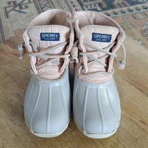 Girls Sperry Saltwater Duck Boots 9